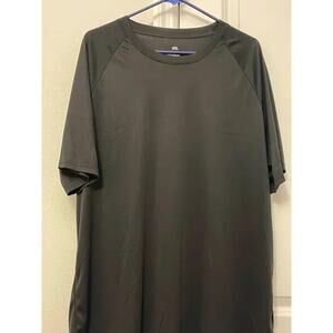 Workout Mens Shirts - Casual Black Quick Dry Moisture Wicking T-Shirt 2XL